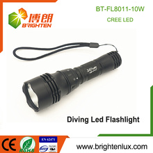 Wholesale Emergency Most Powerful Waterproof Rechargeable 18650 cell Multifunction Matal 10W cree xml t6 led diving flashlight